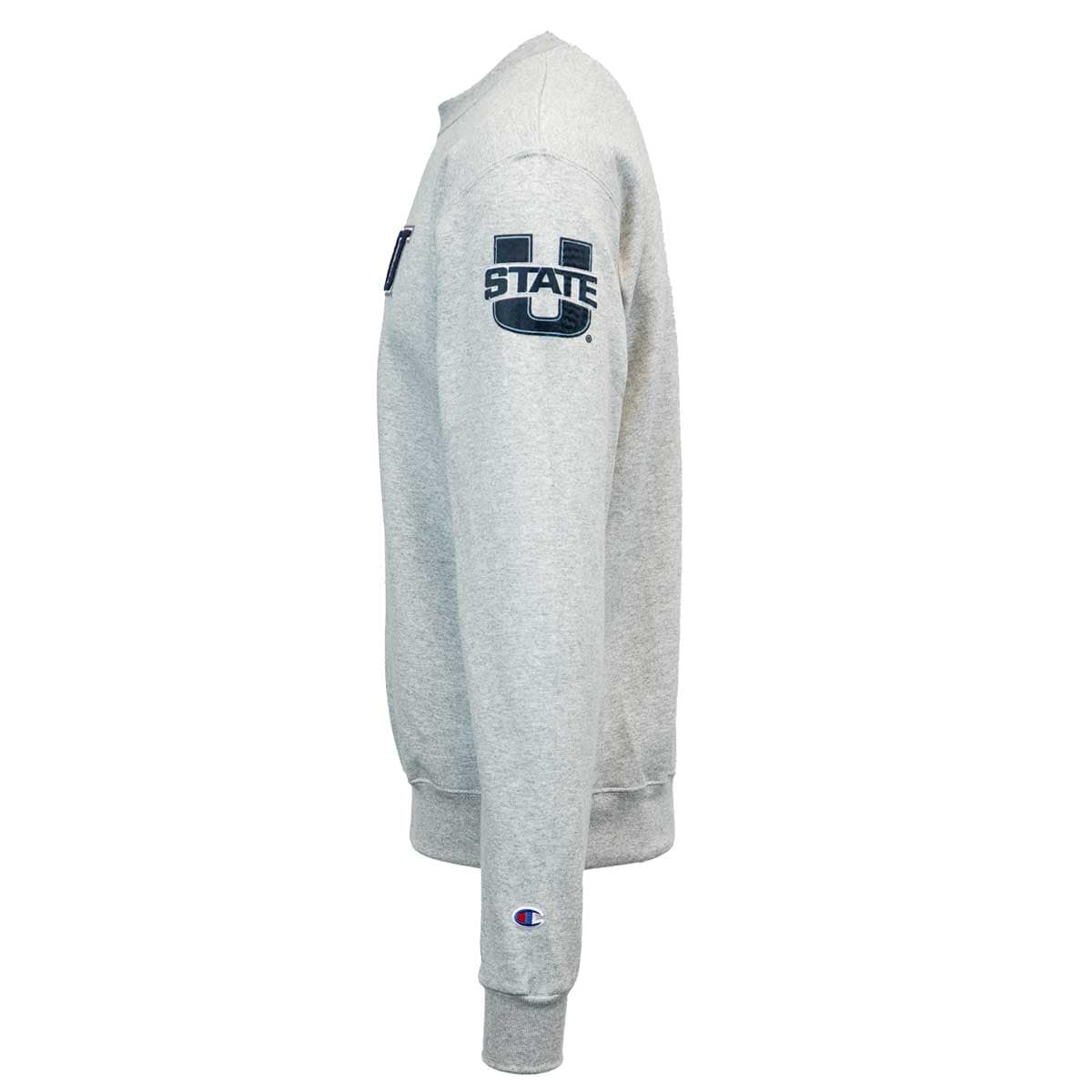 Champion USU Embroidered Patch Crew Sweatshirt | Utah State